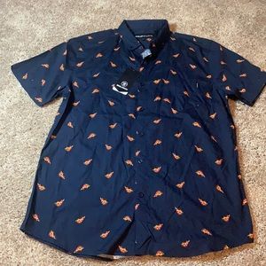 Men’s pizza button up shirt